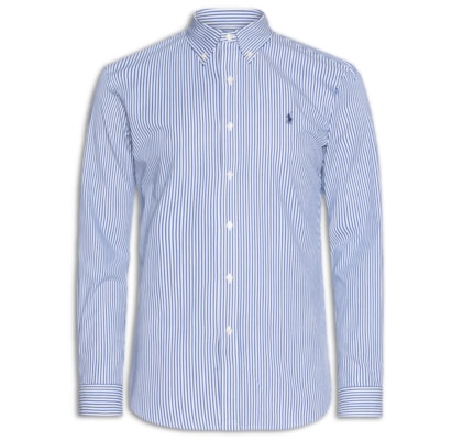 Camisa Masculina Custom Fit Bi-stretch Poplin Sport - Azul