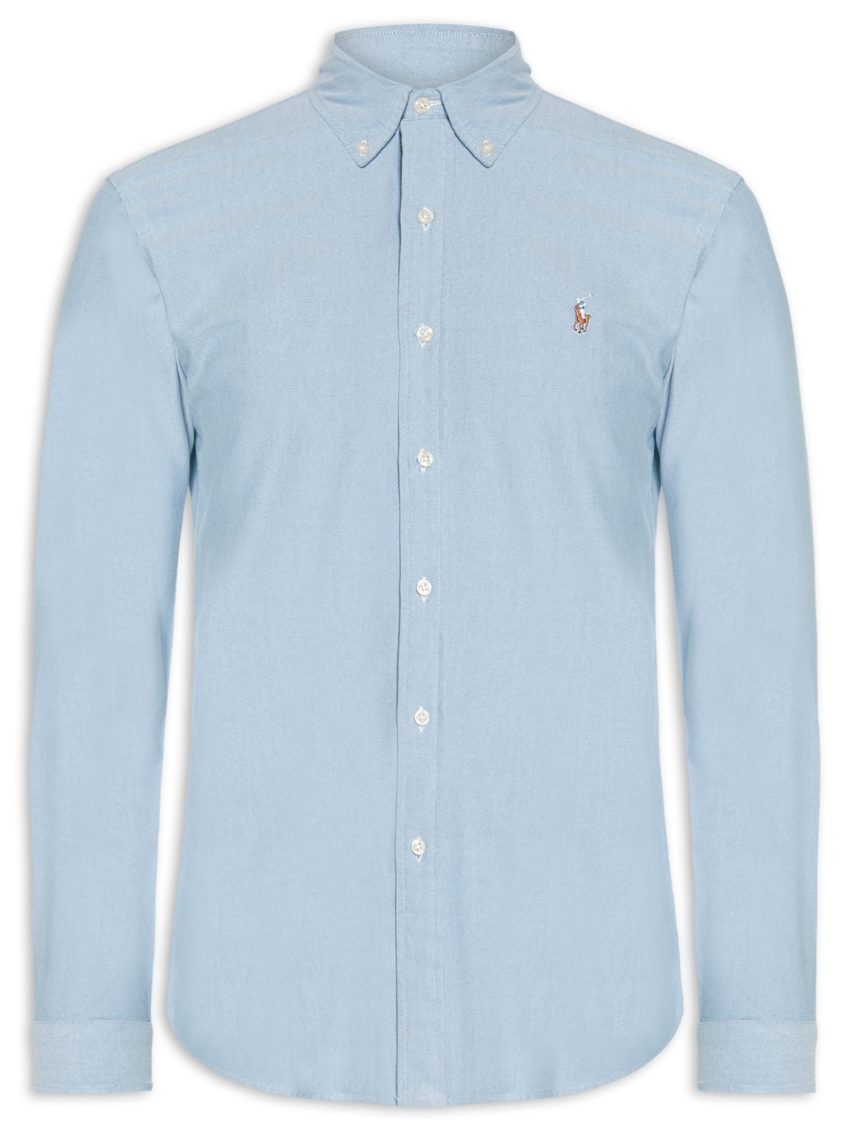 Camisa Masculina Custom Fit Classic Oxford - Azul