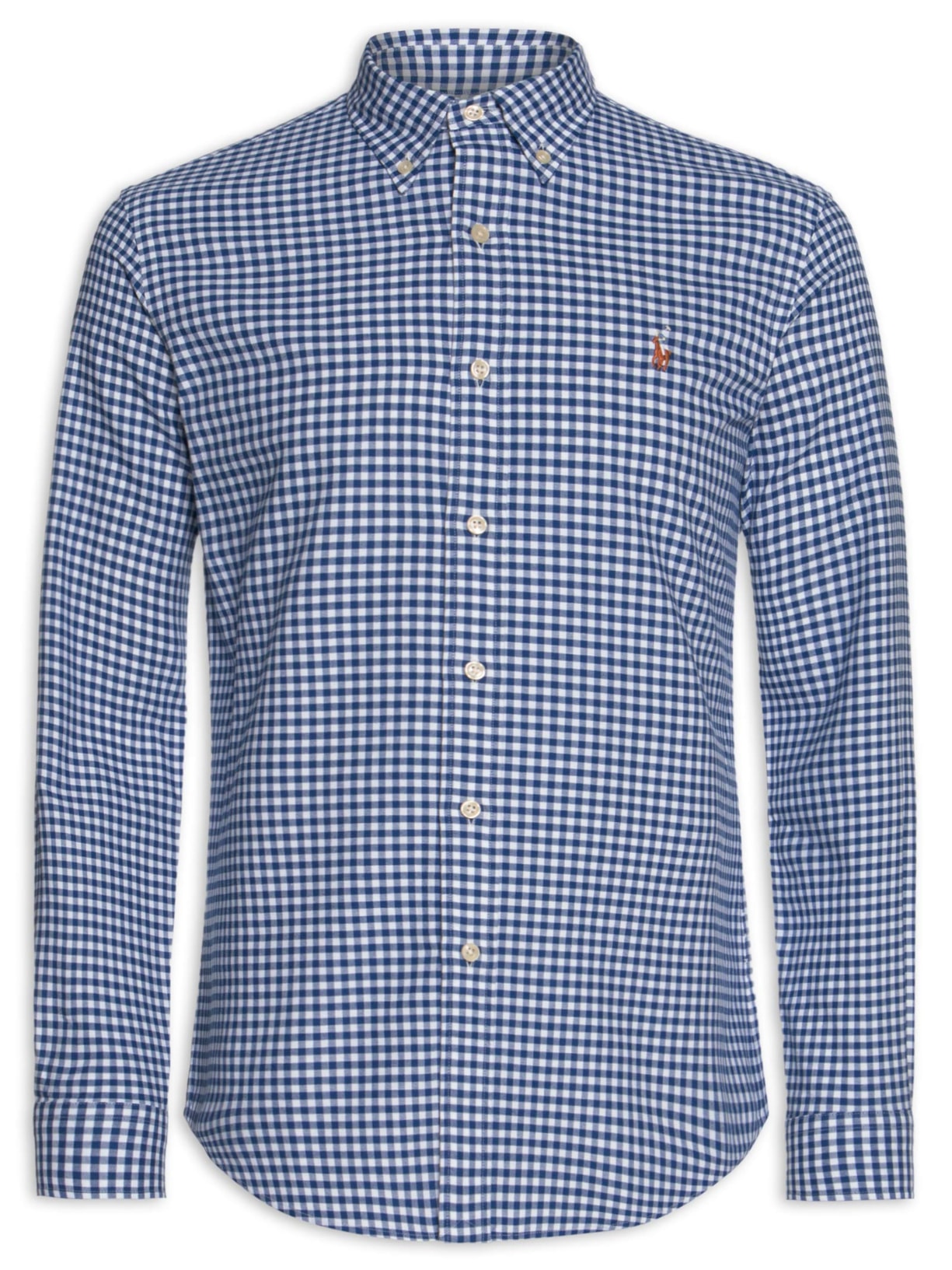 Camisa Masculina Custom Fit Classic Oxford - Azul