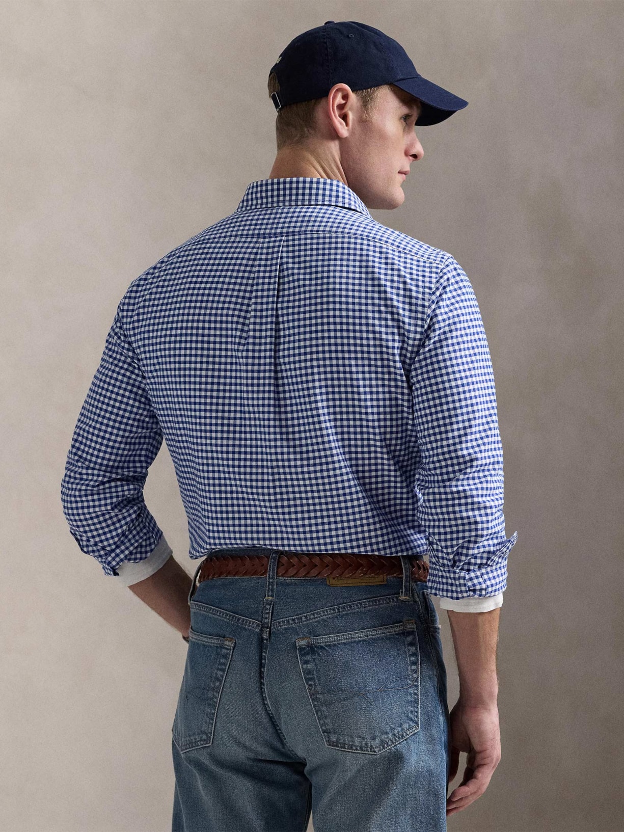 Camisa Masculina Custom Fit Classic Oxford Azul Polo Ralph Lauren