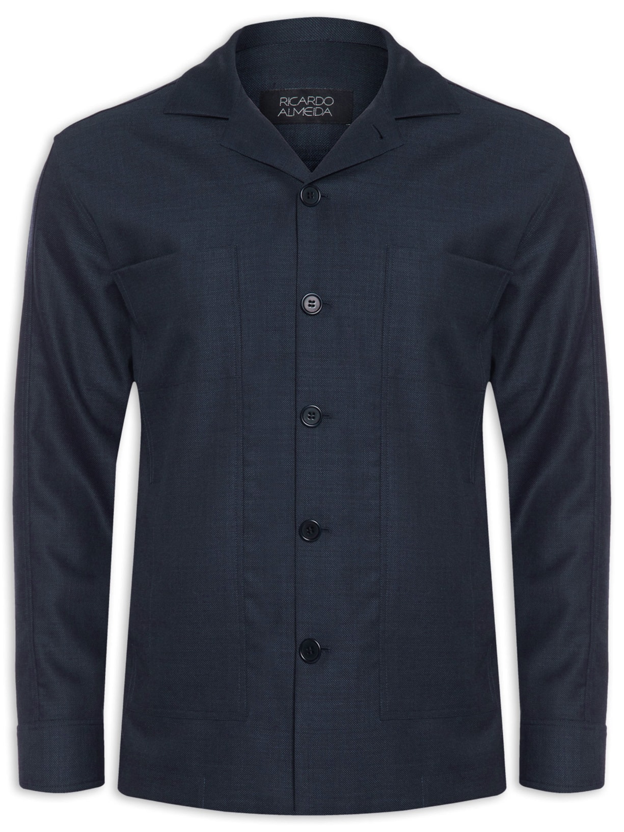 Camisa Masculina De Lã Manga Longa - Azul