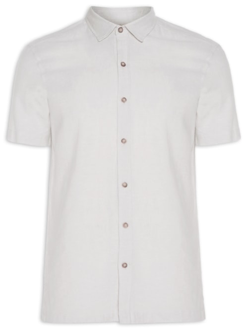 Camisa Masculina De Linho Antigua - Branco