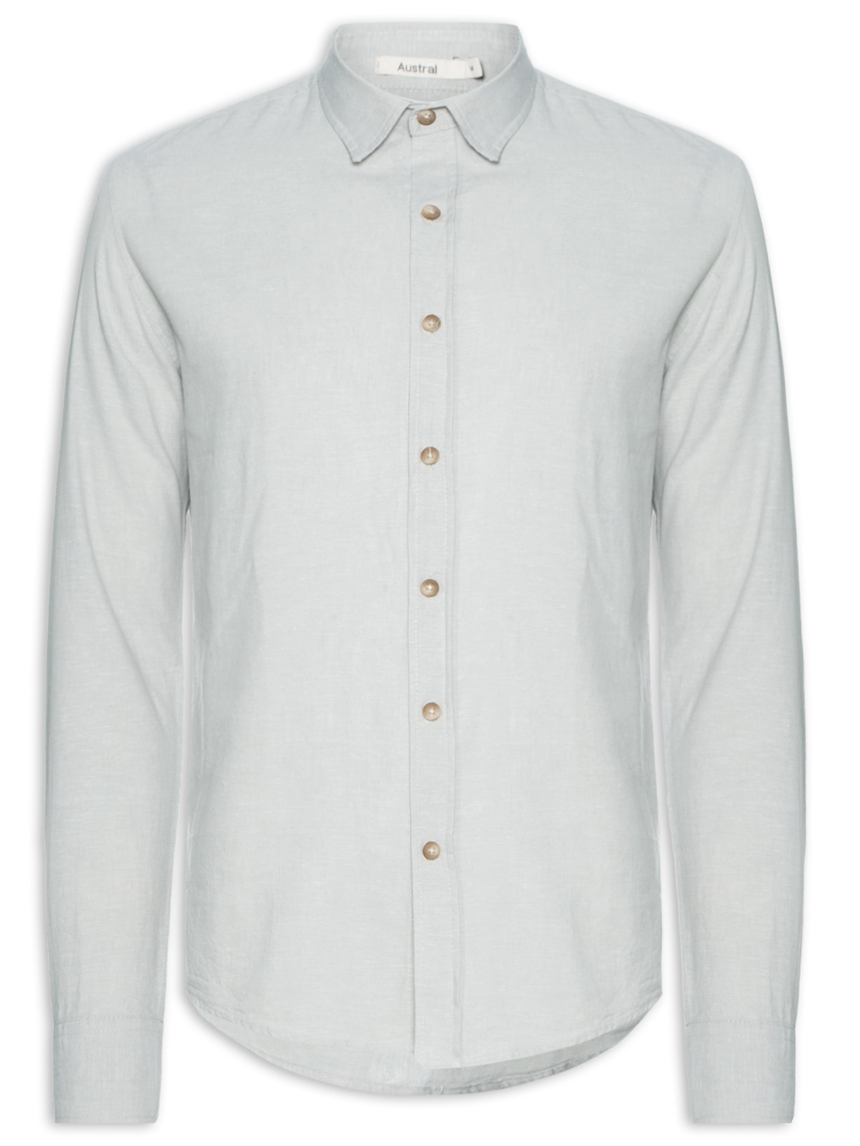 Camisa Masculina De Linho Belize - Cinza