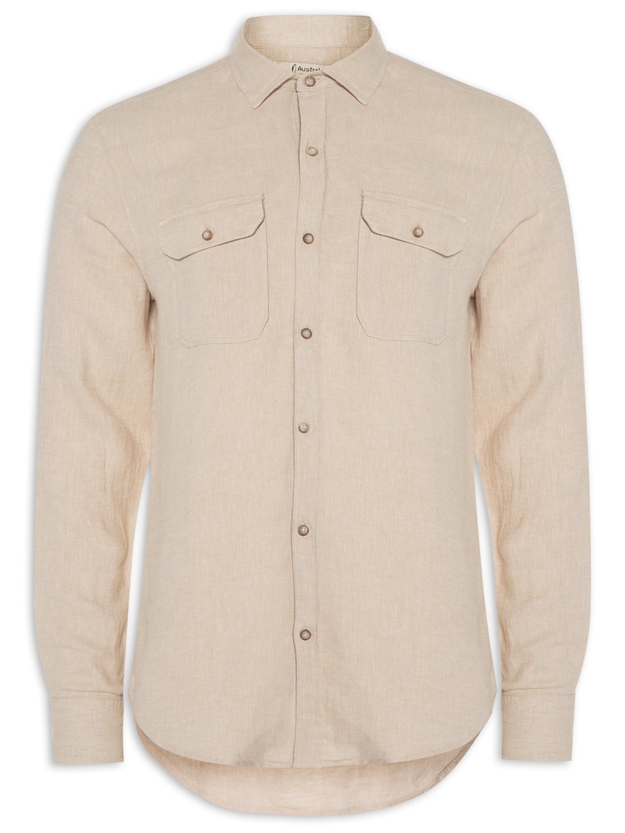 Camisa Masculina De Linho Nassau Bege Austral