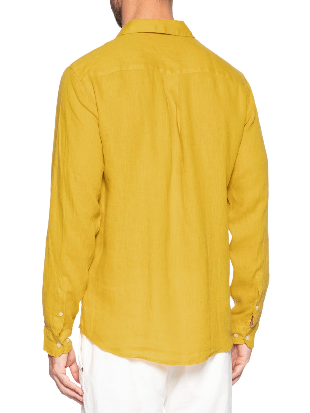 Camisa Masculina de Linho – Amarelo Reserva