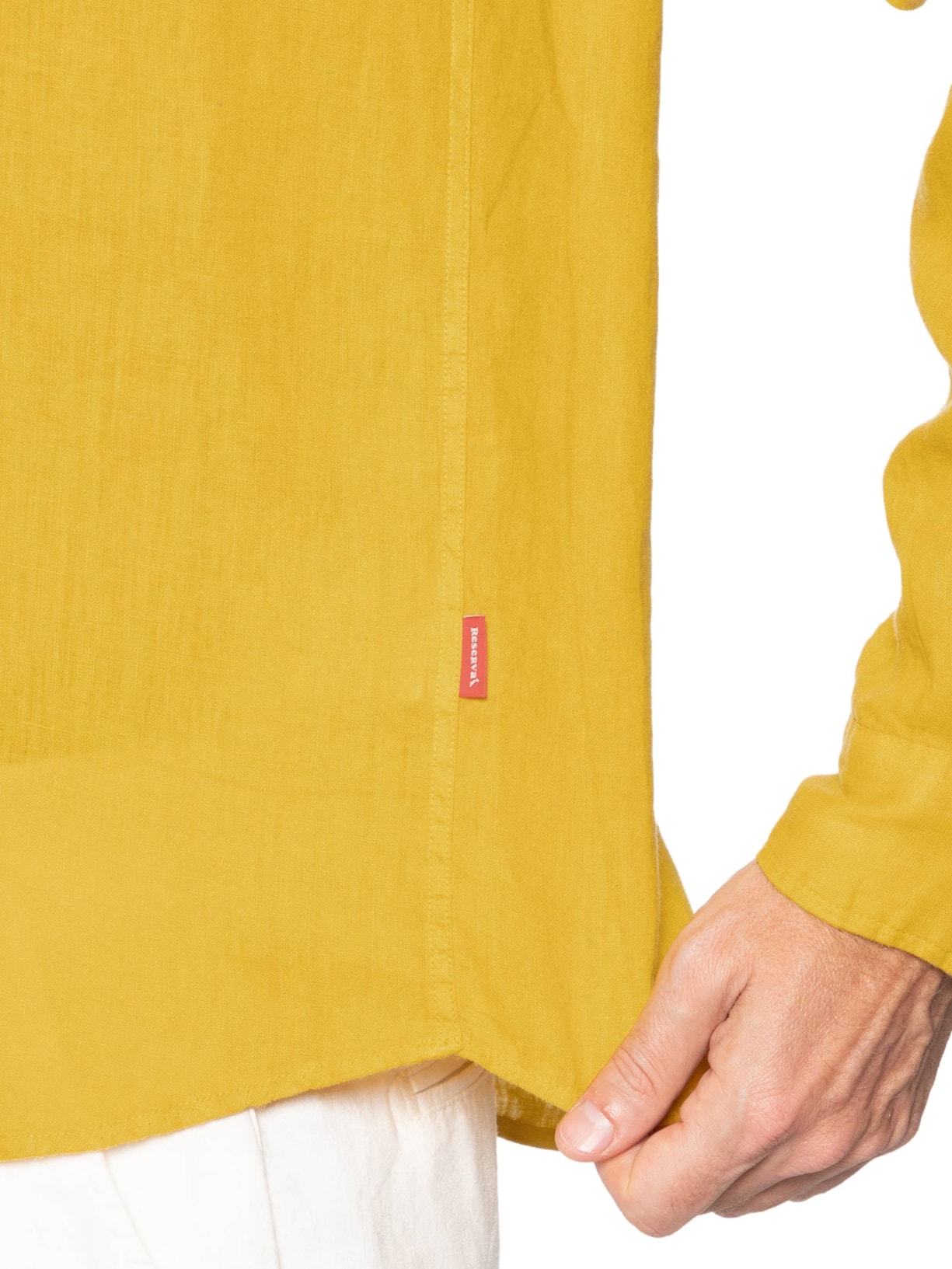Camisa Masculina de Linho – Amarelo Reserva