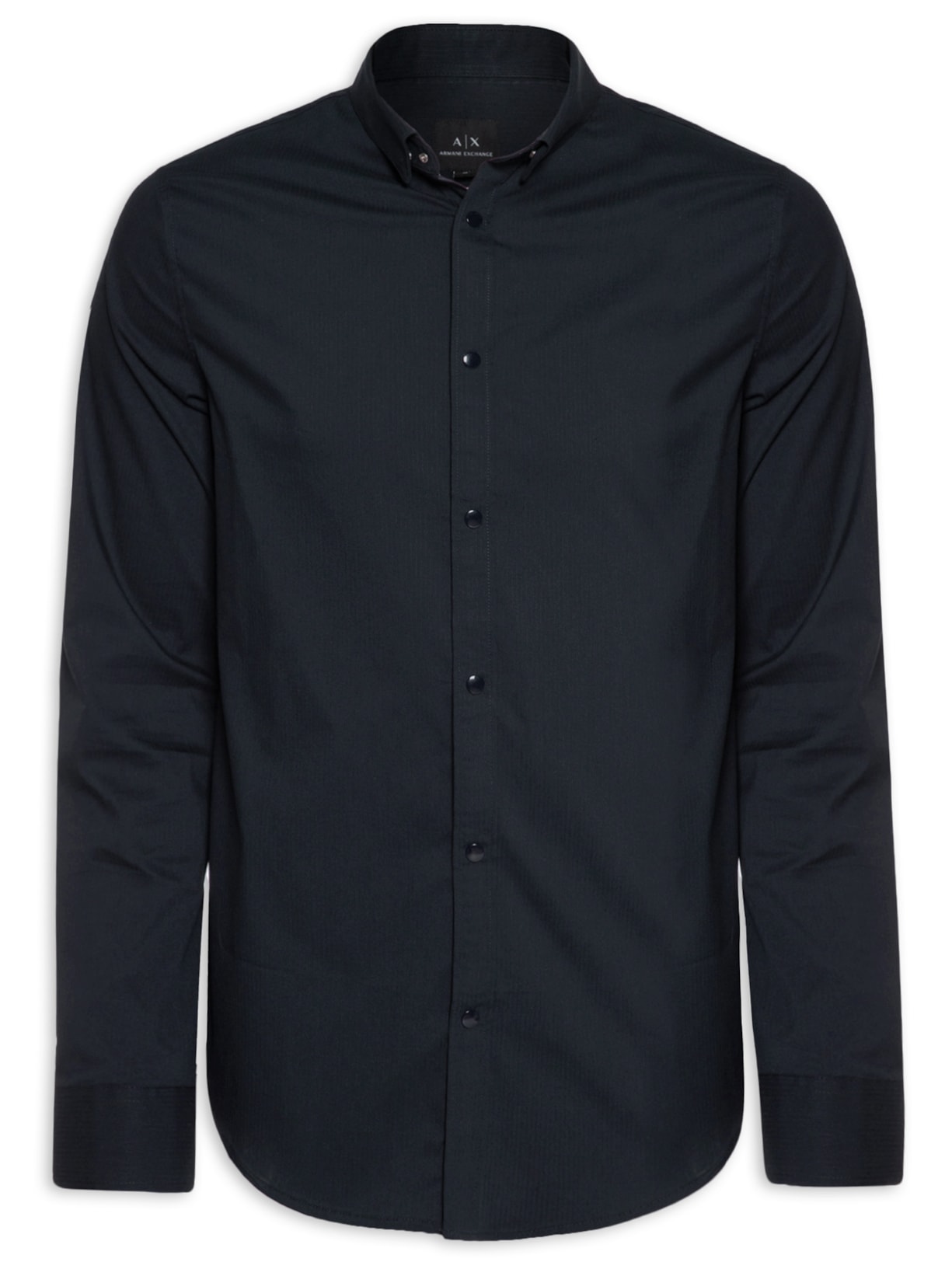 Camisa Masculina De Tecido Plano - Azul