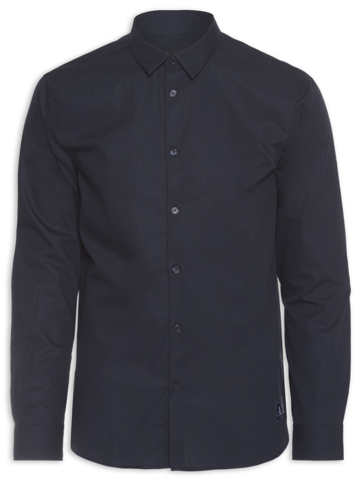 Camisa Masculina De Tecido Plano - Azul