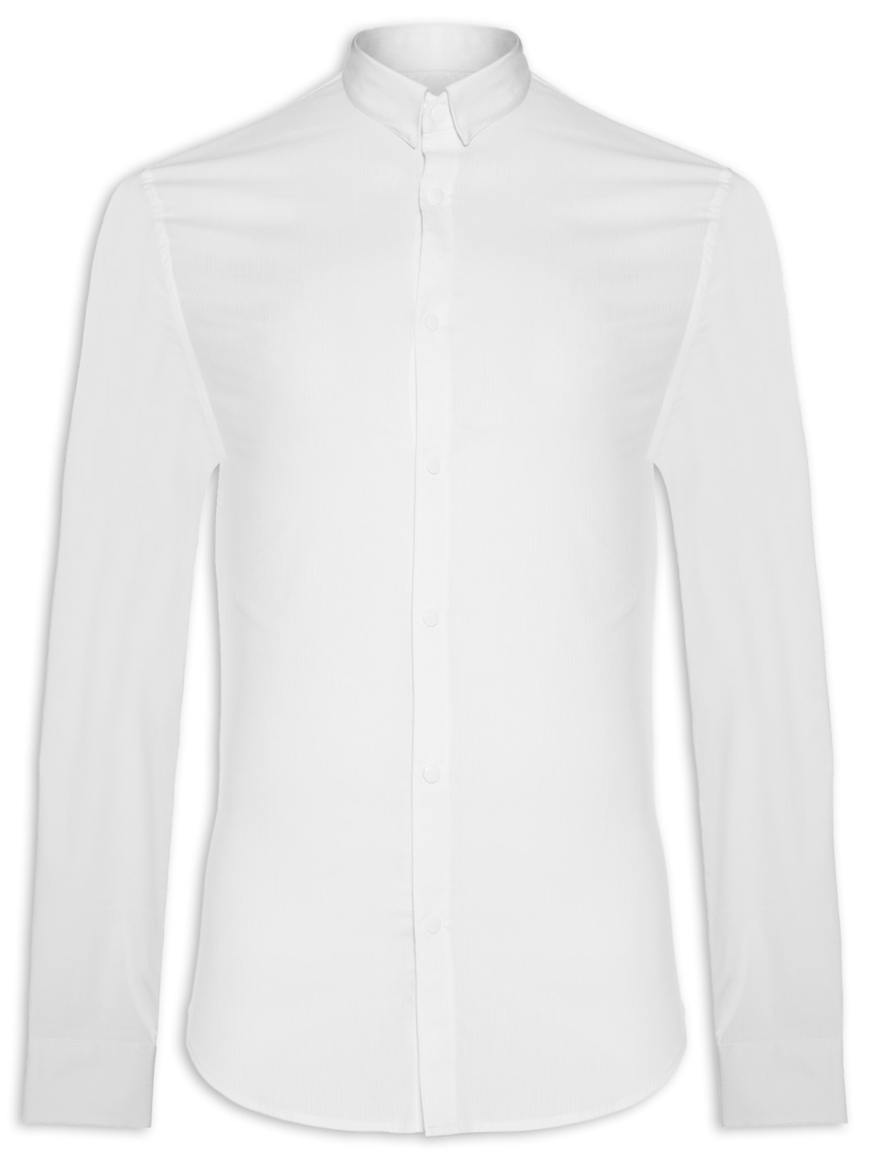 Camisa Masculina De Tecido Plano - Branco