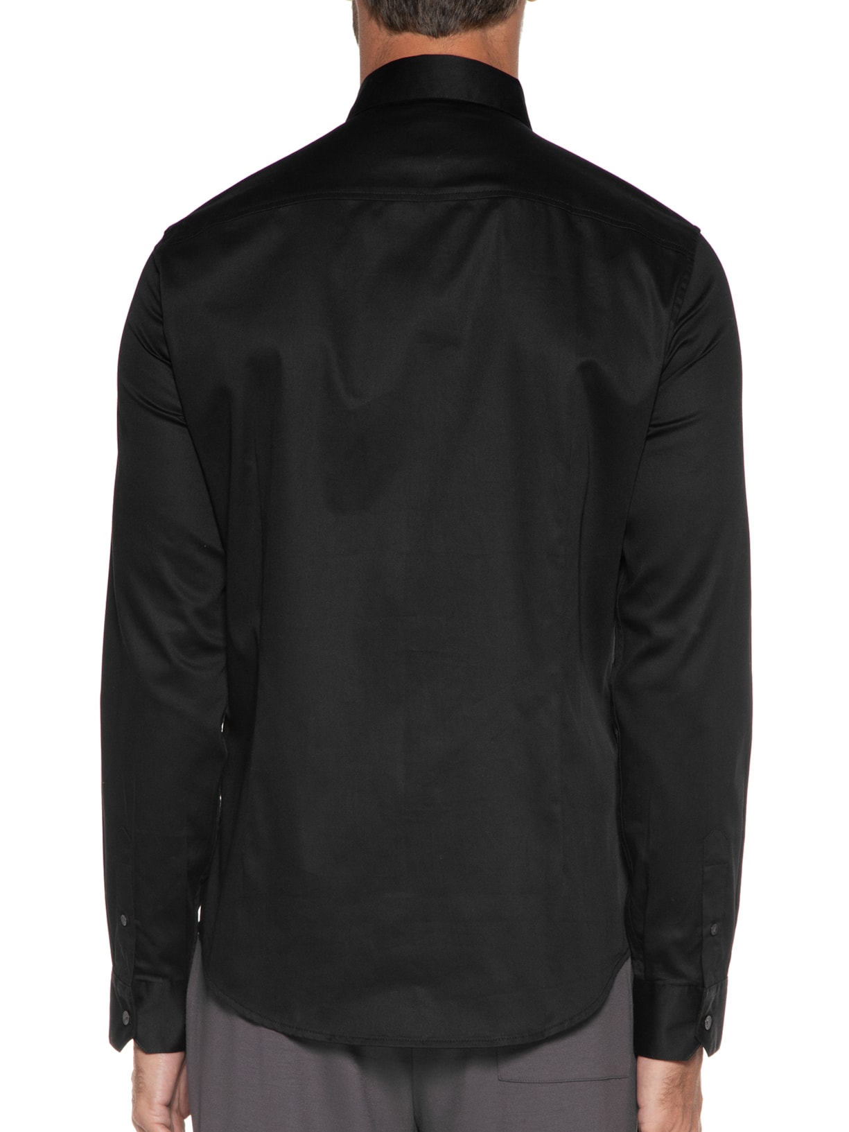 Camisa Masculina De Tecido Plano Preta Armani Exchange