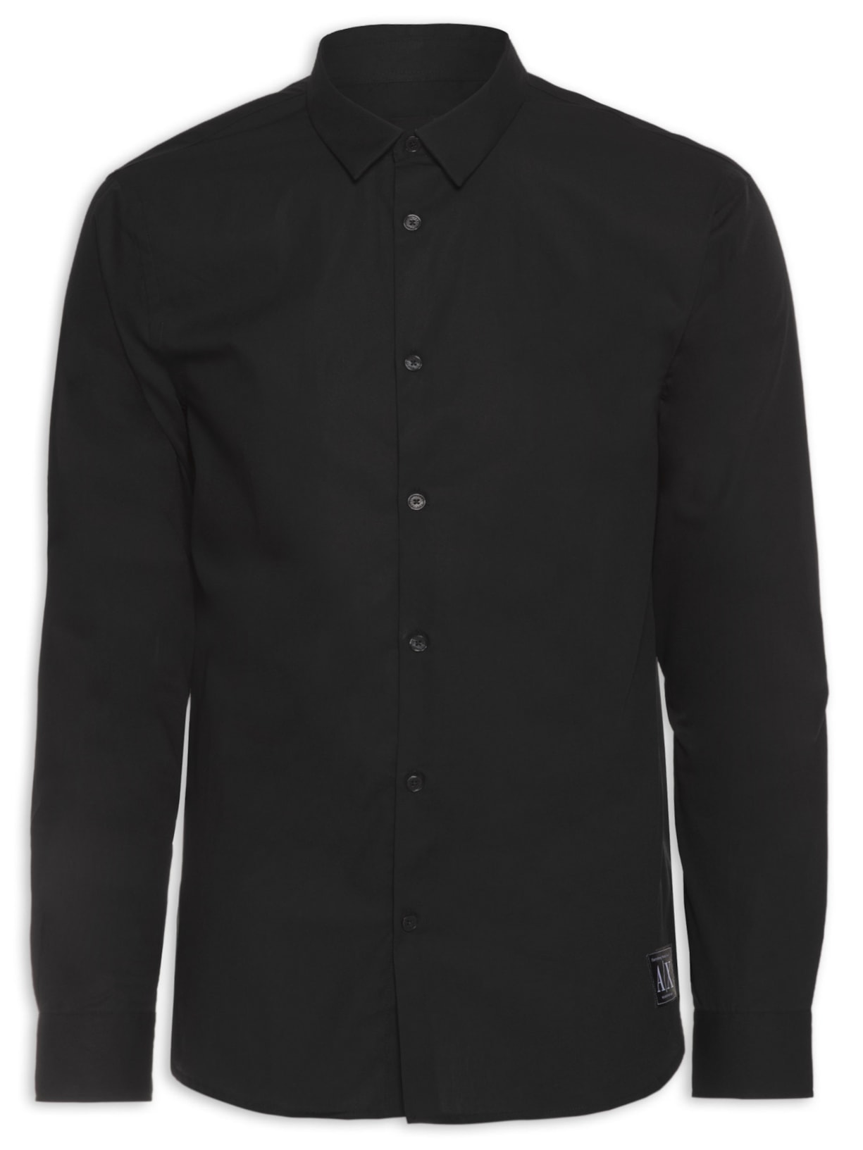 Camisa Masculina De Tecido Plano - Preto