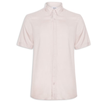 Camisa Masculina De Viscose Manga Curta - Cinza