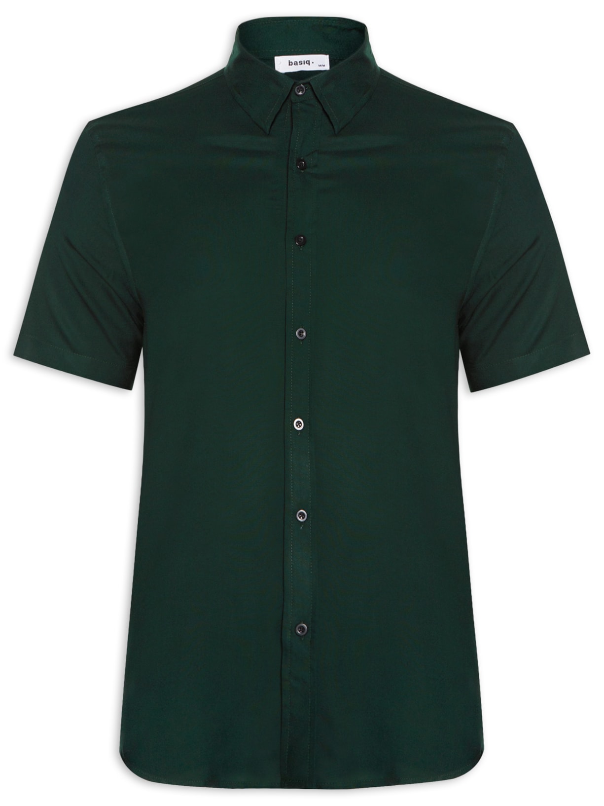 Camisa Masculina De Viscose Manga Curta - Verde