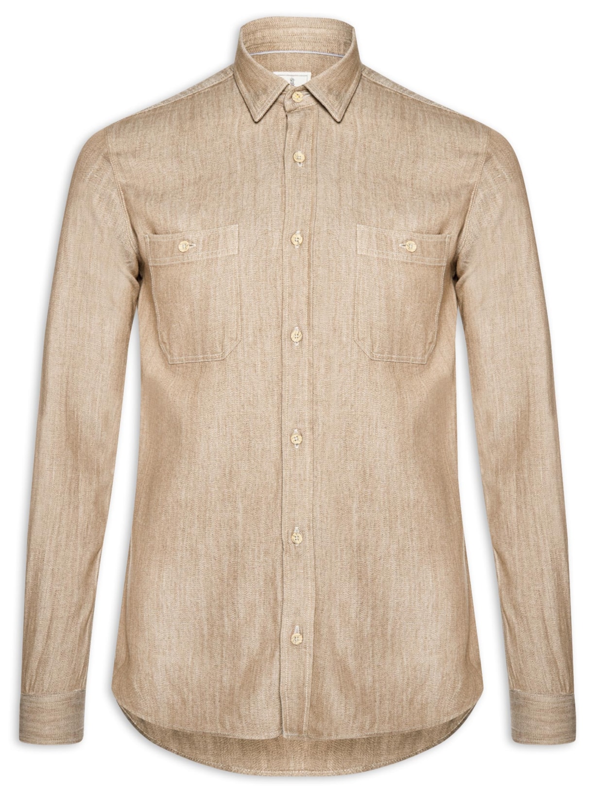 Camisa Masculina Denim Bege Pineapple