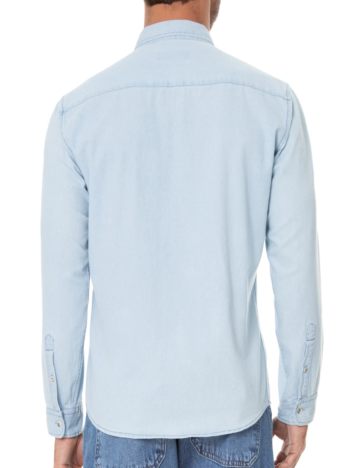 Camisa Masculina Denin Azul Sergio K