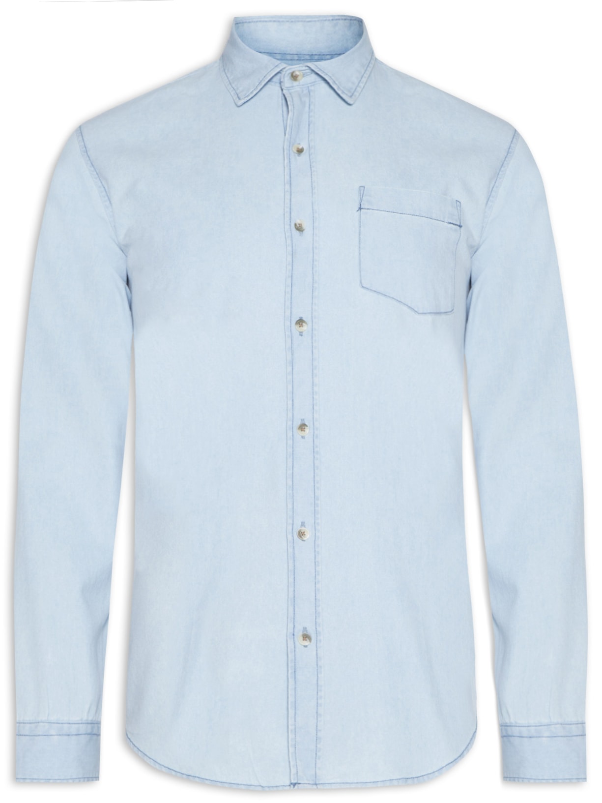 Camisa Masculina Denin Azul Sergio K