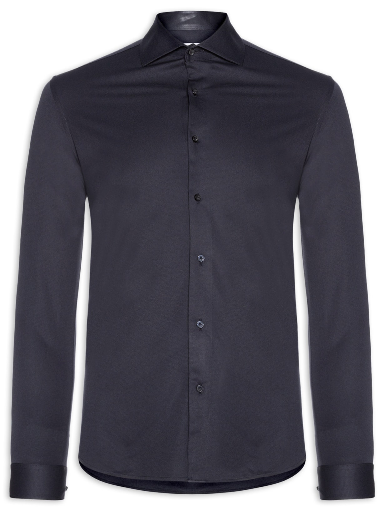 Camisa Masculina Easy Care Tecnológica Slim Fit - Azul