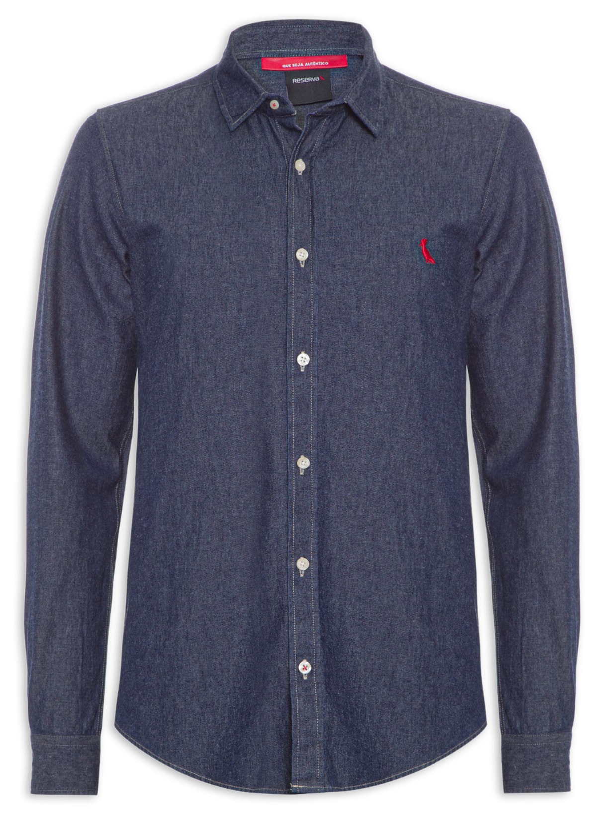 Camisa Masculina Easy Oxford - Azul