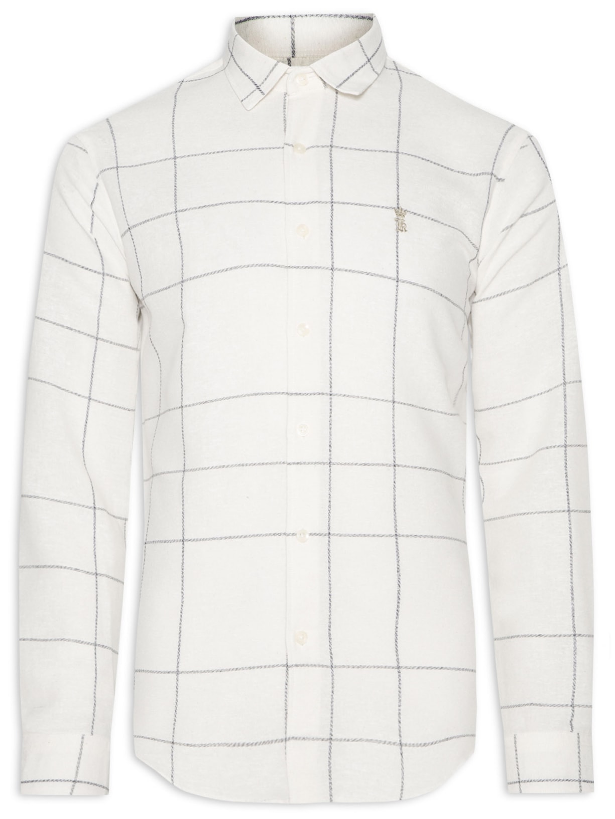Camisa Masculina Eco Quadros Off White Sergio K