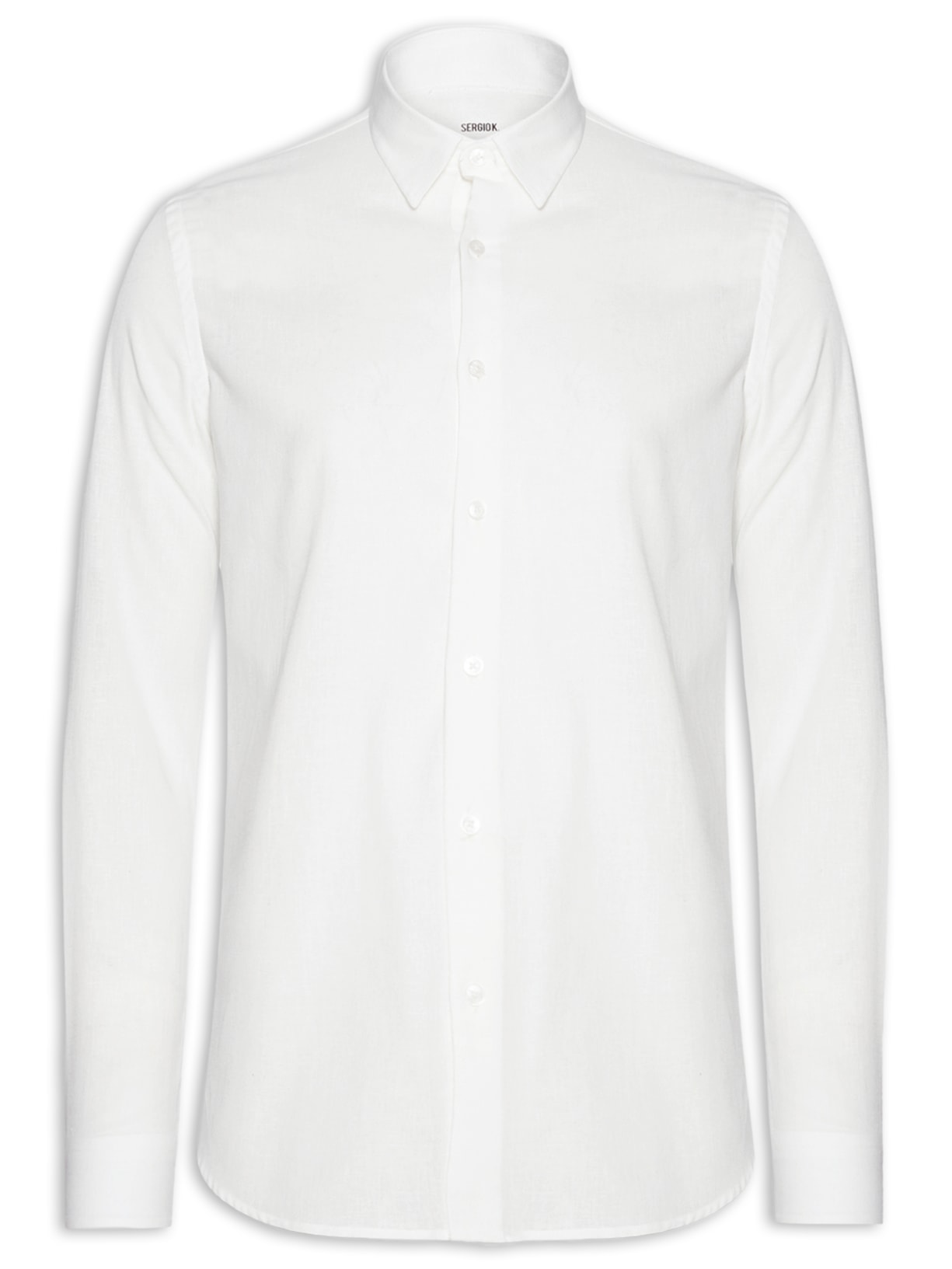 Camisa Masculina Em Linho - Branco