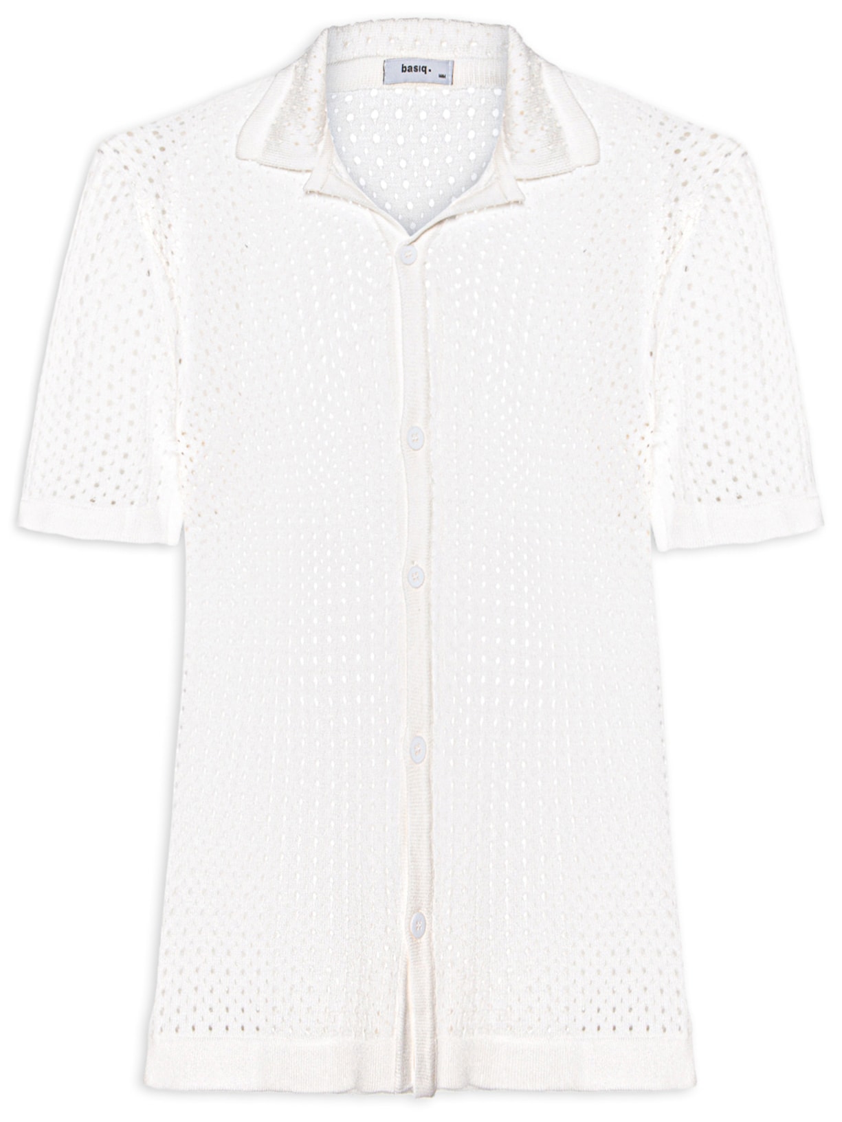 Camisa Masculina Em Tricot Off White Basiq Men