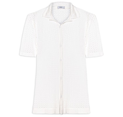 Camisa Masculina Em Tricot - Off White
