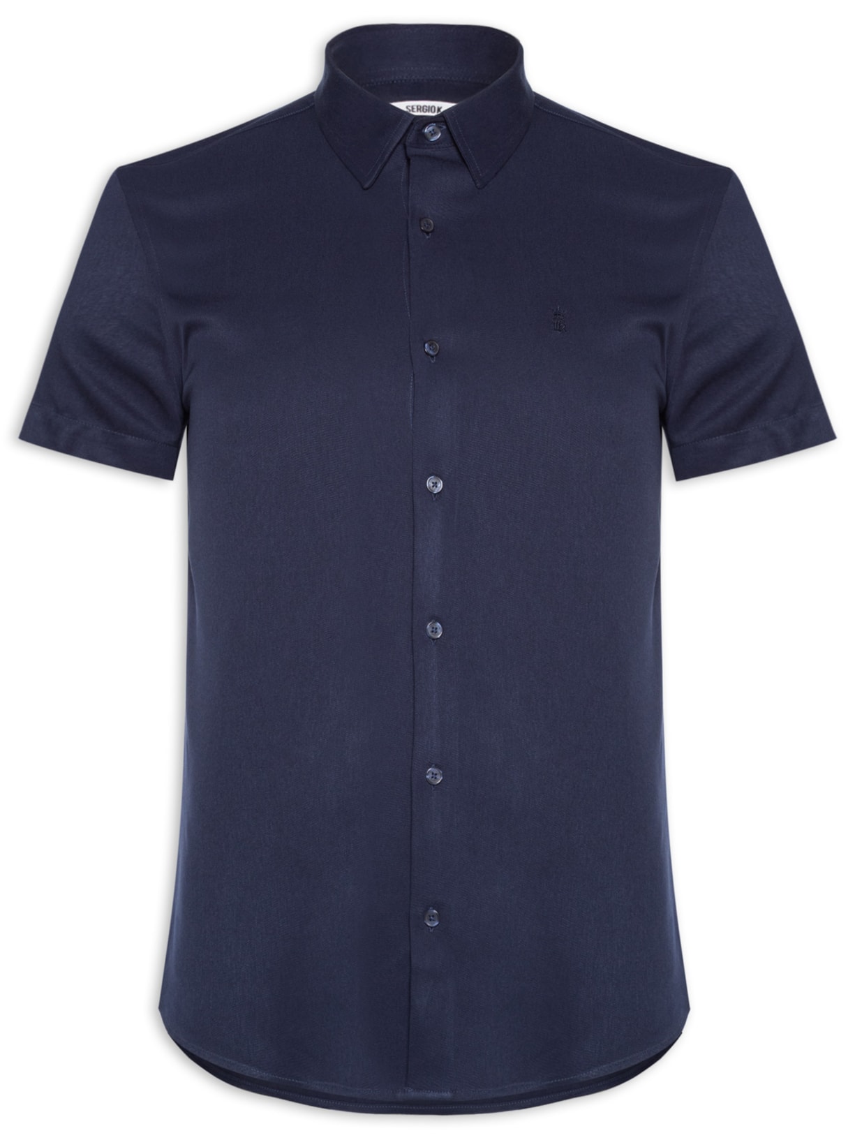 Camisa Masculina Em Viscose Twill - Azul