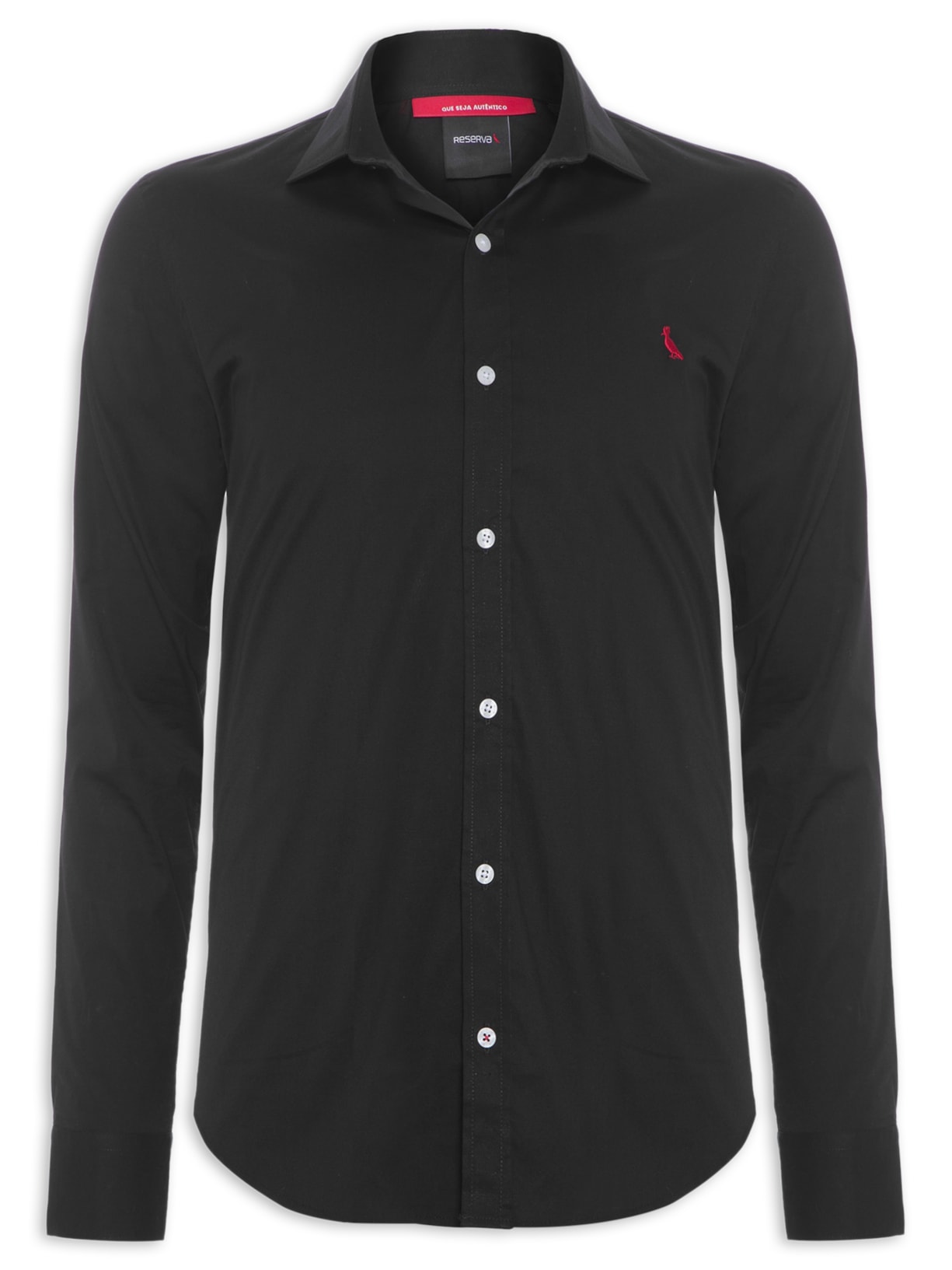 Camisa Masculina Enxuto Cores Elastano - Preto