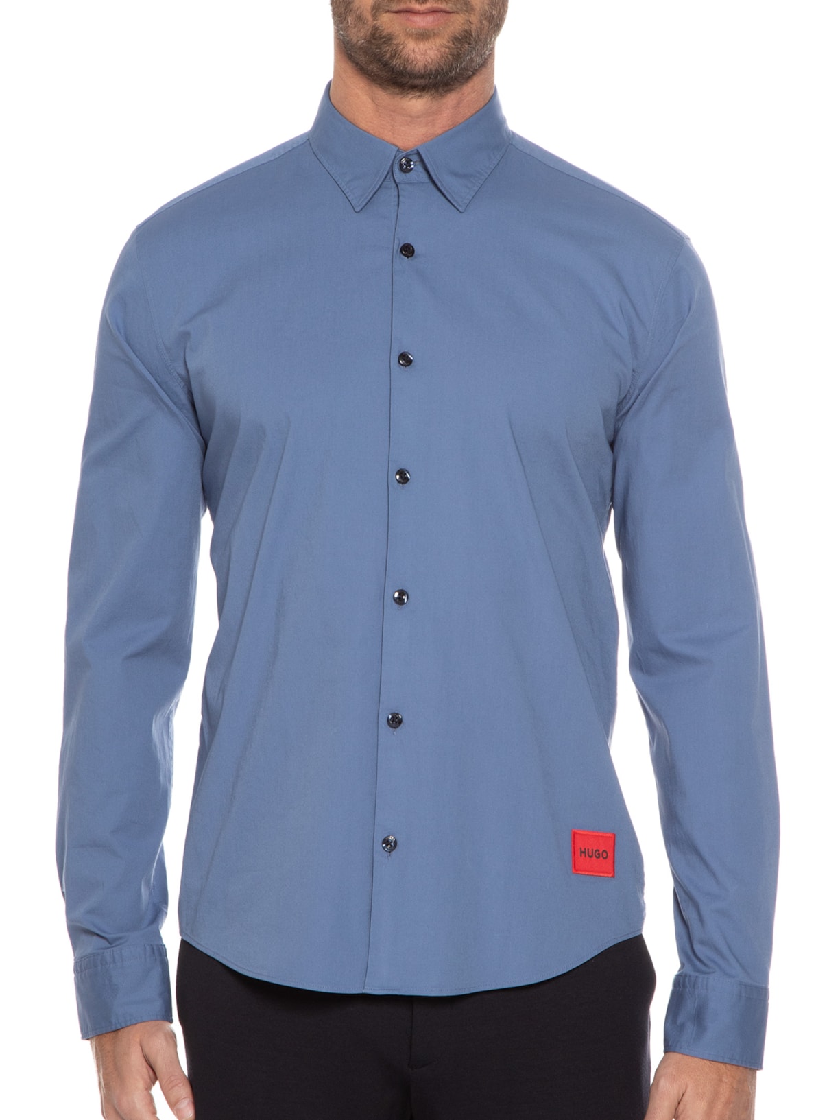 Camisa Masculina Ermo Azul Hugo