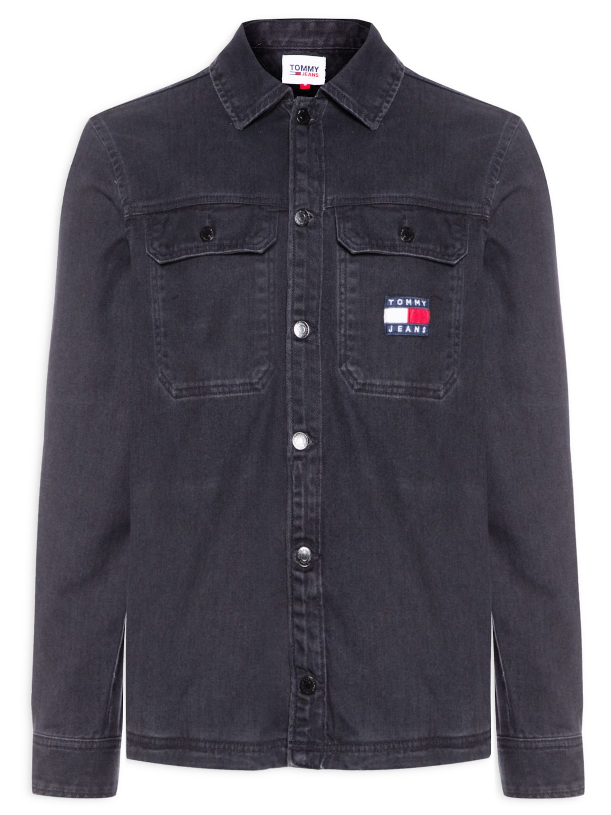 Camisa Masculina Essential Denim Overshirt - Preto