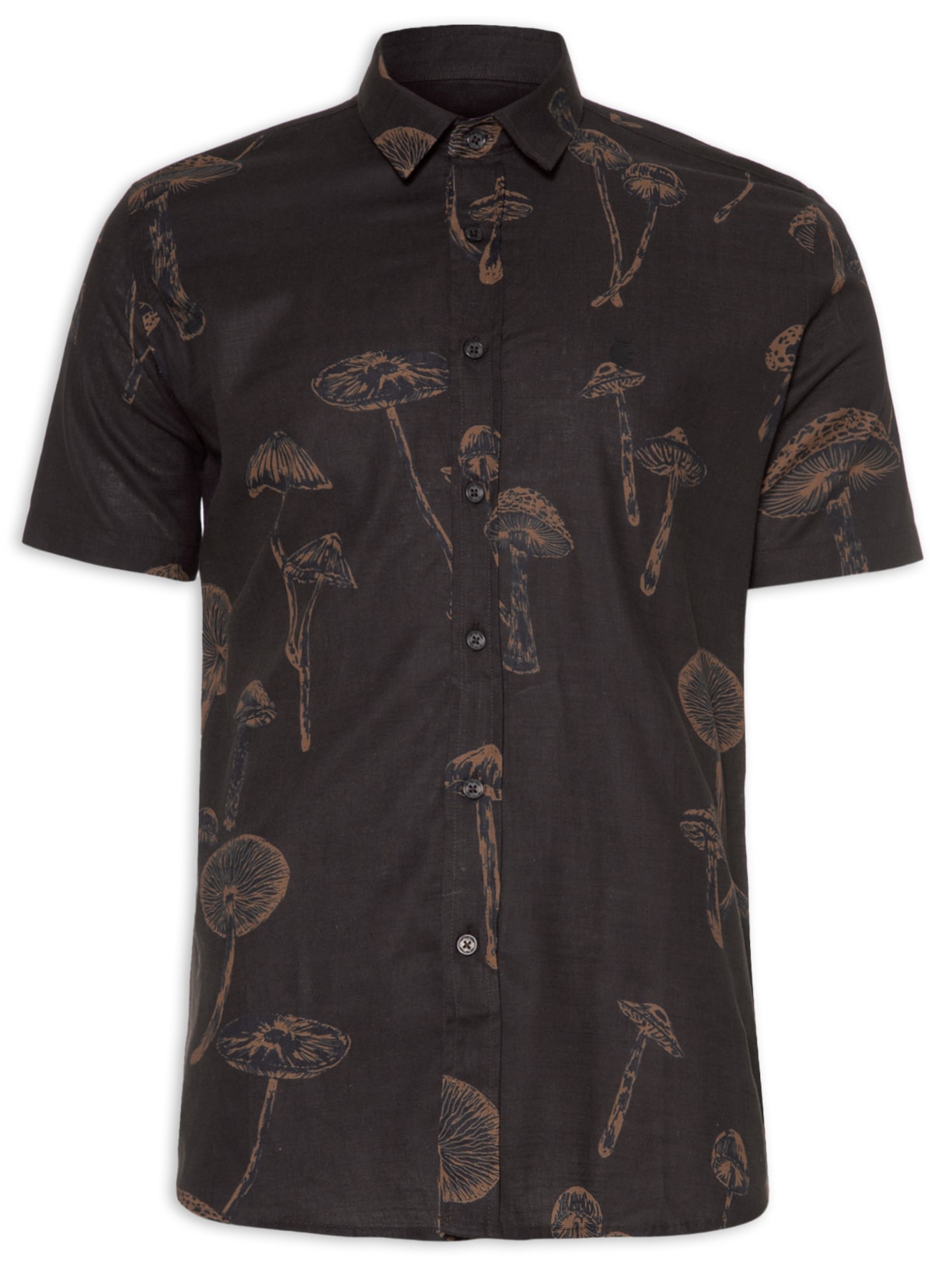 Camisa Masculina Est. Mashs - Marrom