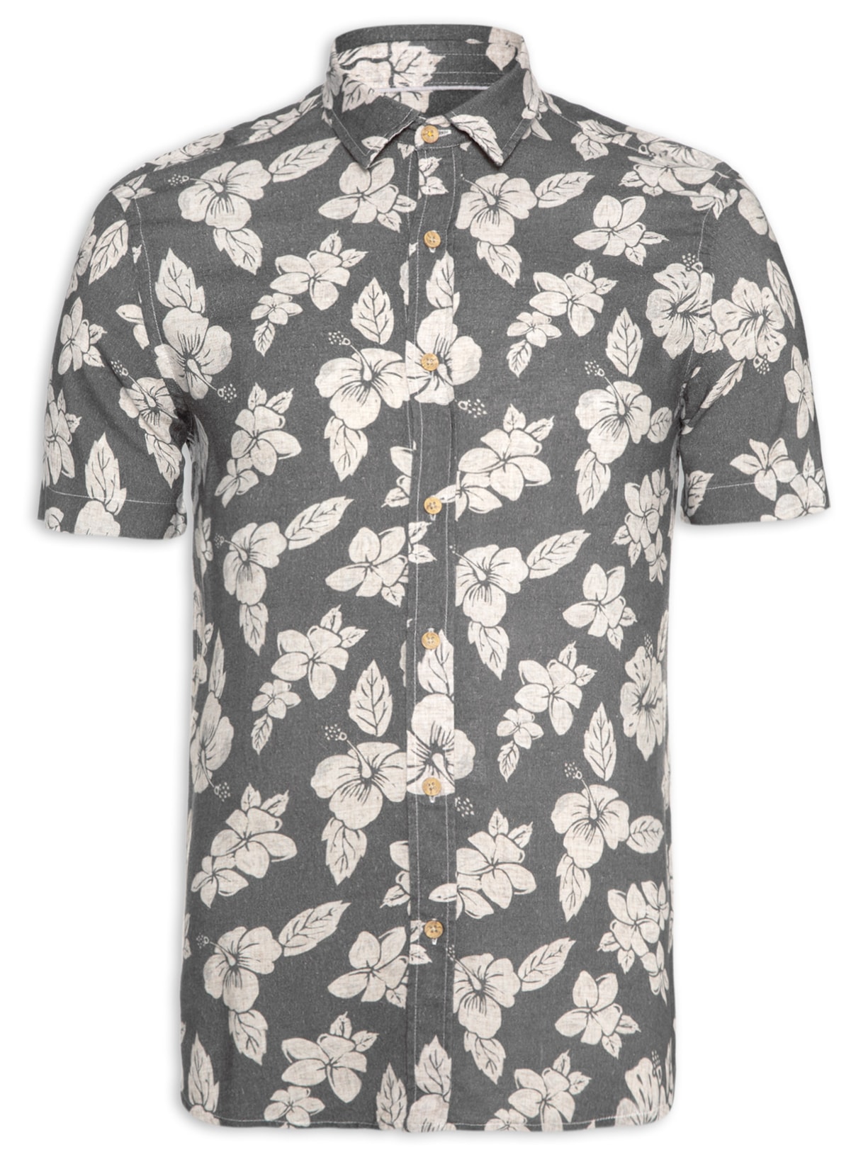 Camisa Masculina Estampa Clássica - Cinza