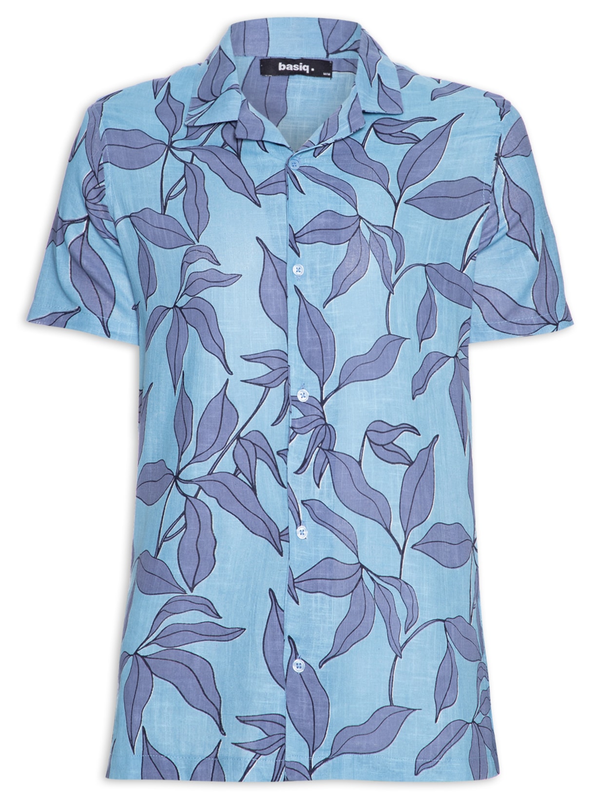 Camisa Masculina Estampa Orgânica - Azul