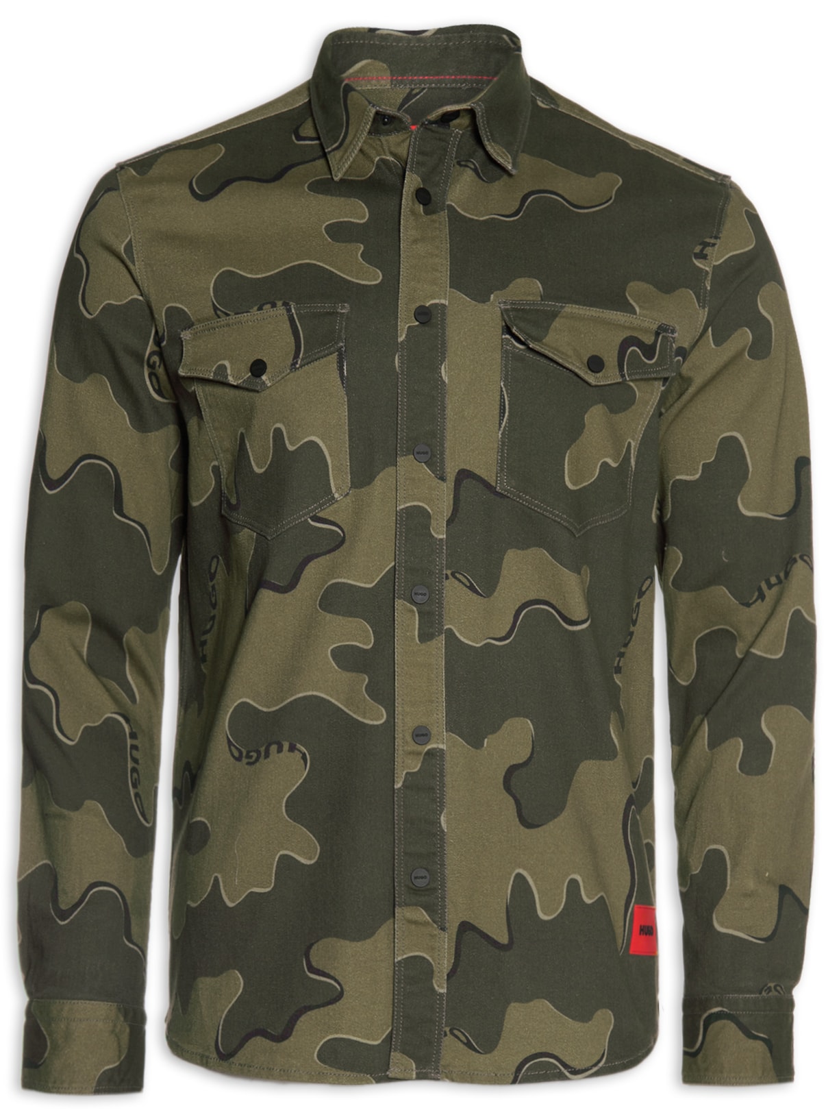 Camisa Masculina Estampada Manga Longa E Paz - Verde