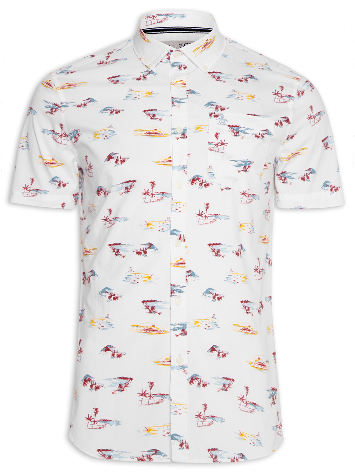 Camisa Masculina Estampada Original - Branco
