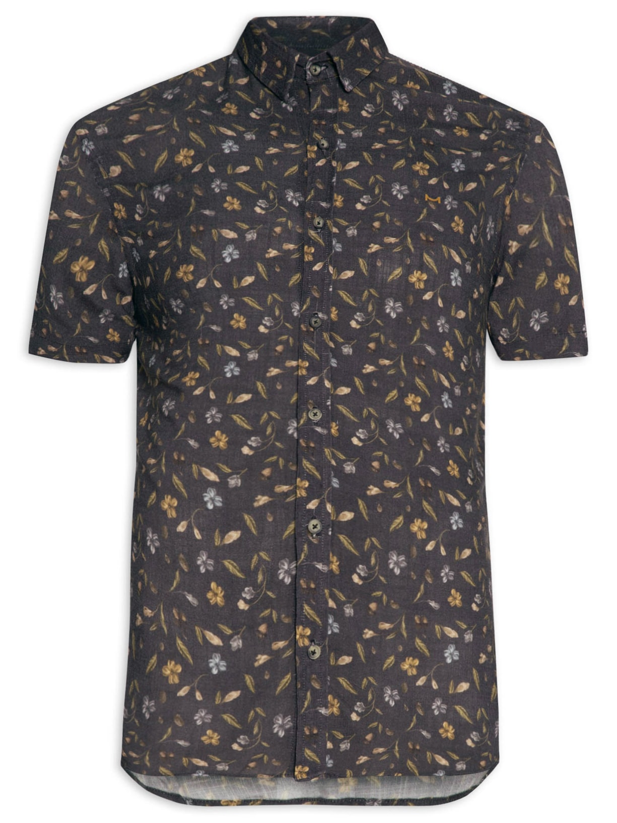 Camisa Masculina Estampada - Preto