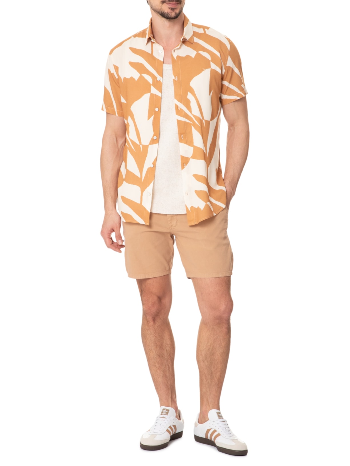 Camisa Masculina Estampada St Barths Branco Forum