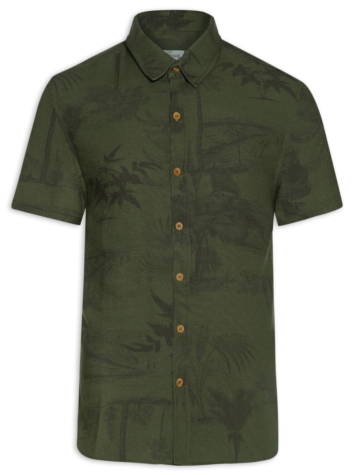 Camisa Masculina Estampada - Verde