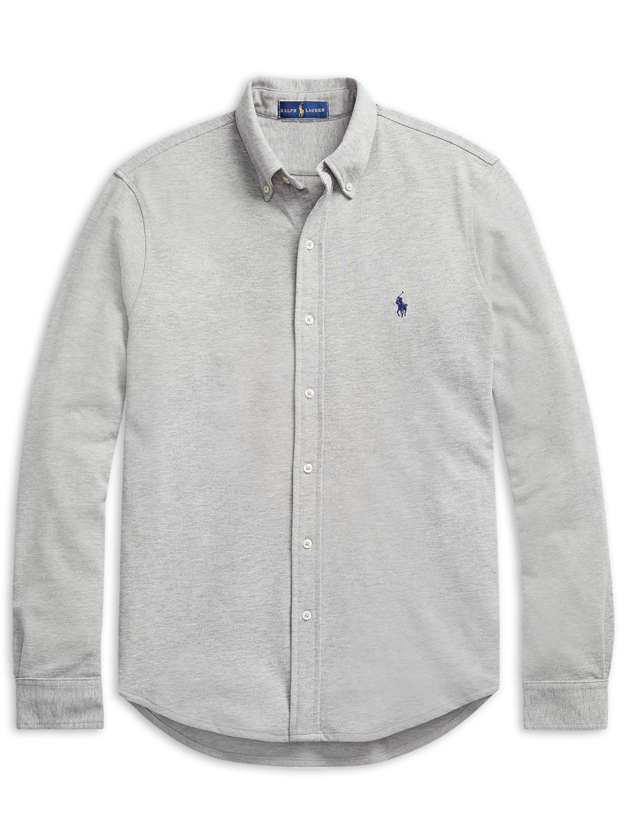 Camisa Masculina Featherweight Mesh Knit Azul Polo Ralph Lauren