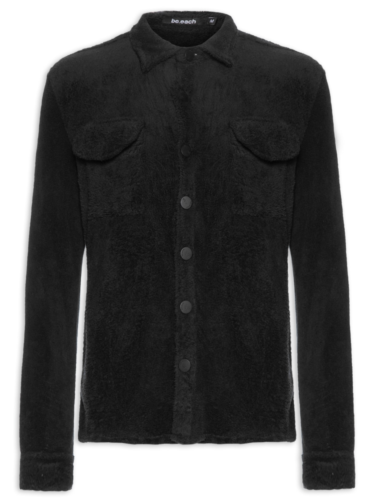 Camisa Masculina Felpa - Preto