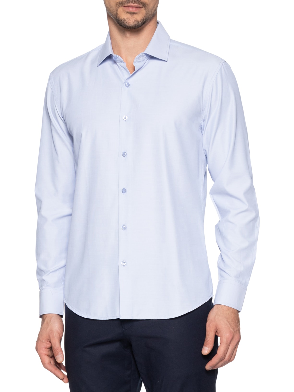 Camisa Masculina Fibra De Bambu Azul '2 Essential