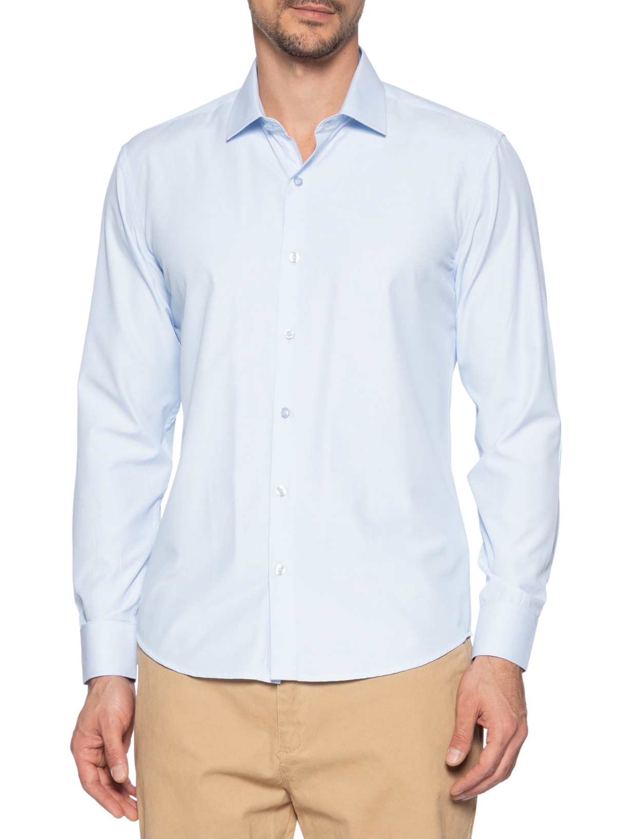 Camisa Masculina Fibra De Bambu Azul '2 Essential