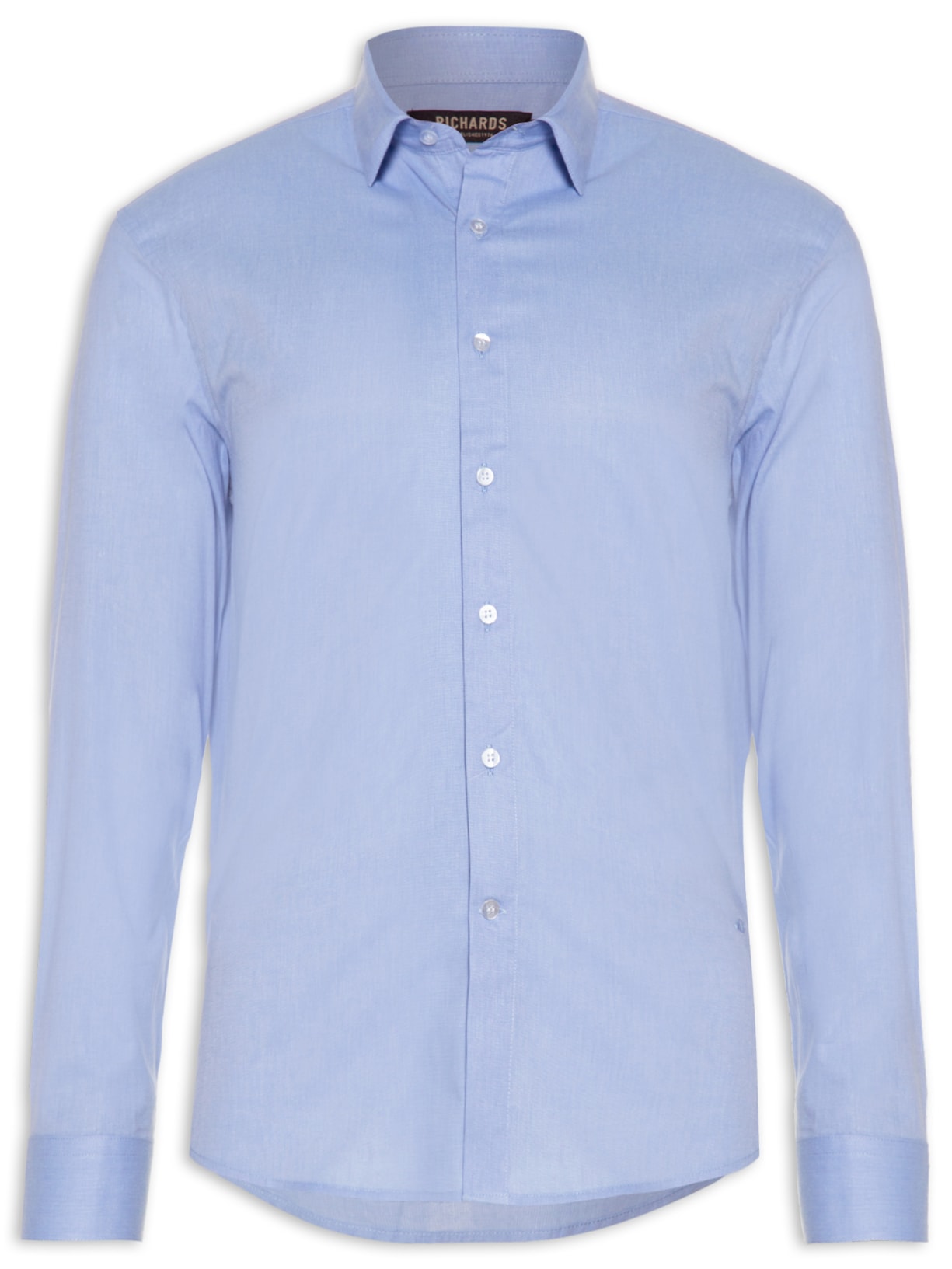 Camisa Masculina Fil A Fil - Azul