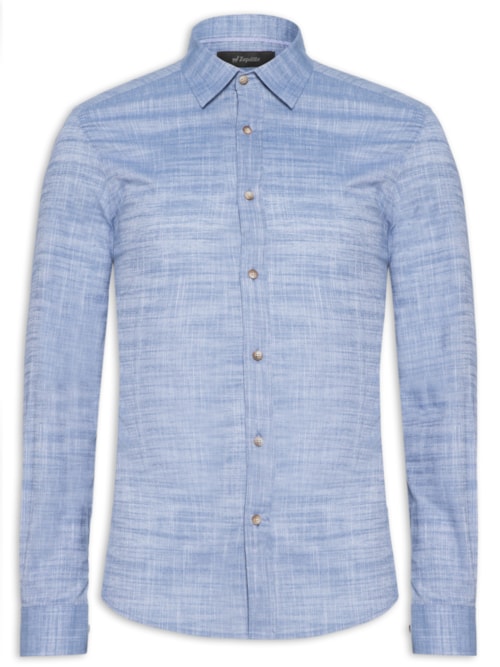 Camisa Masculina Flamê Mescla - Azul