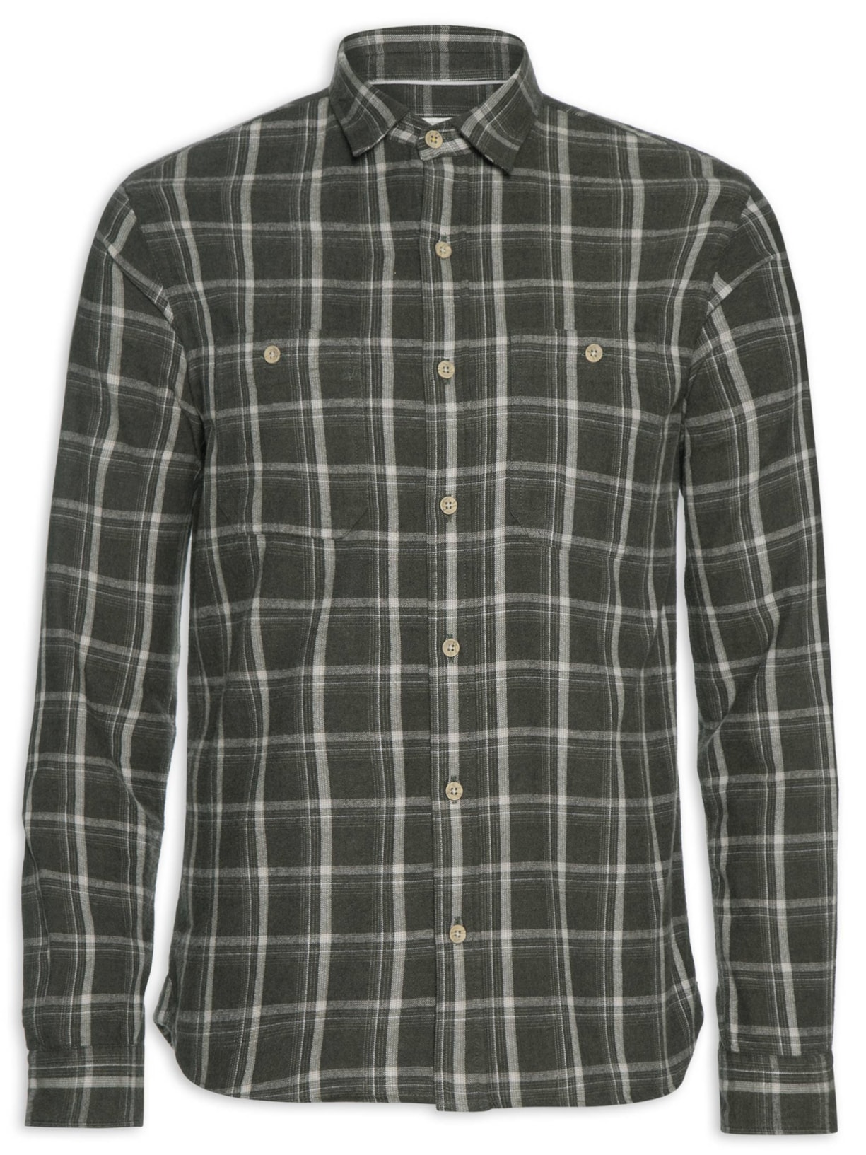 Camisa Masculina Flanela Bruxelas - Verde