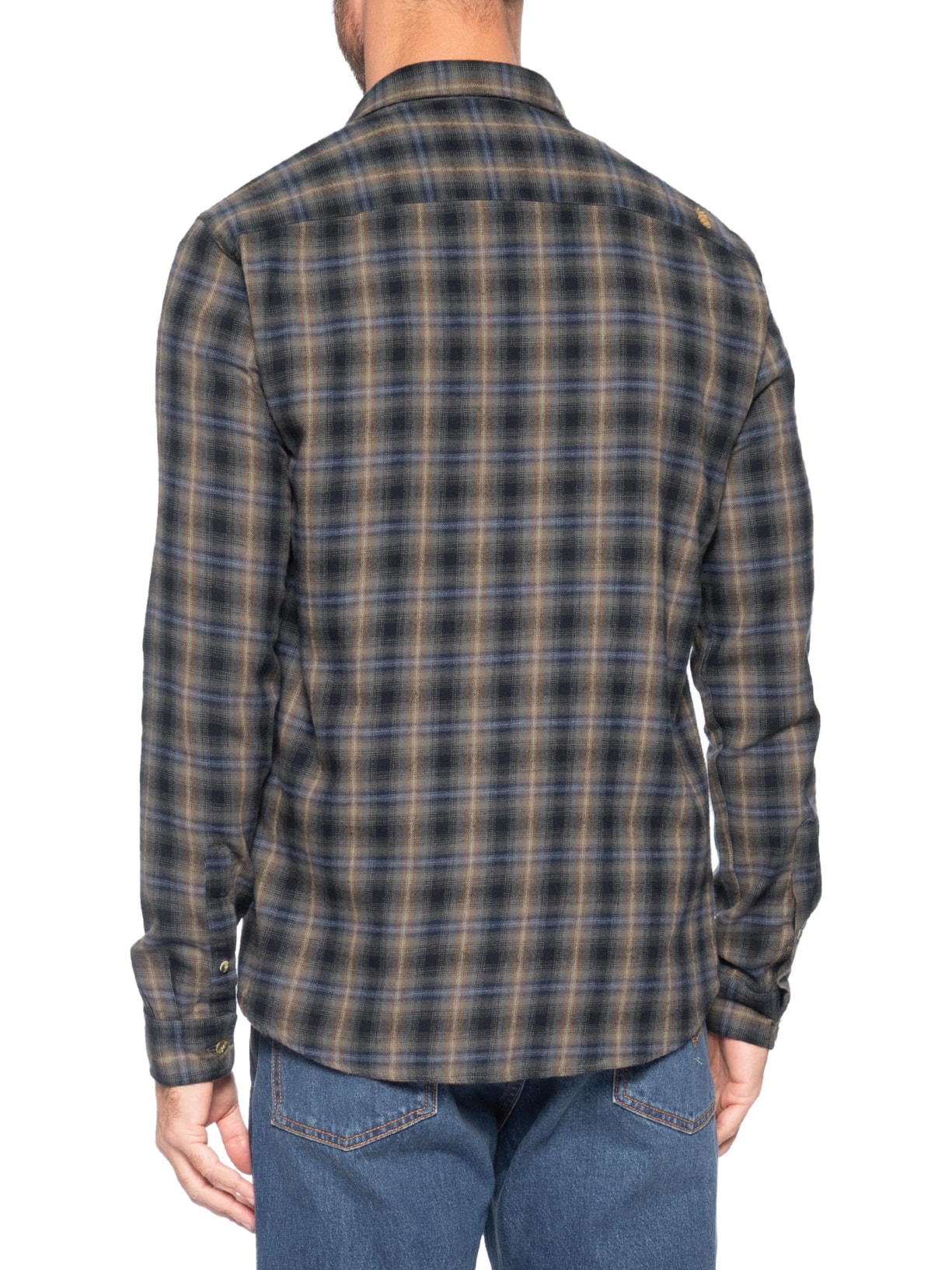 Camisa Masculina Flanela Fio Tinto Xadrez Marrom Pineapple