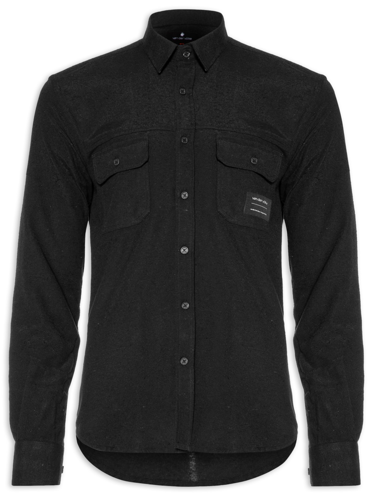 Camisa Masculina Flanela Mark Preto Von Der Volke