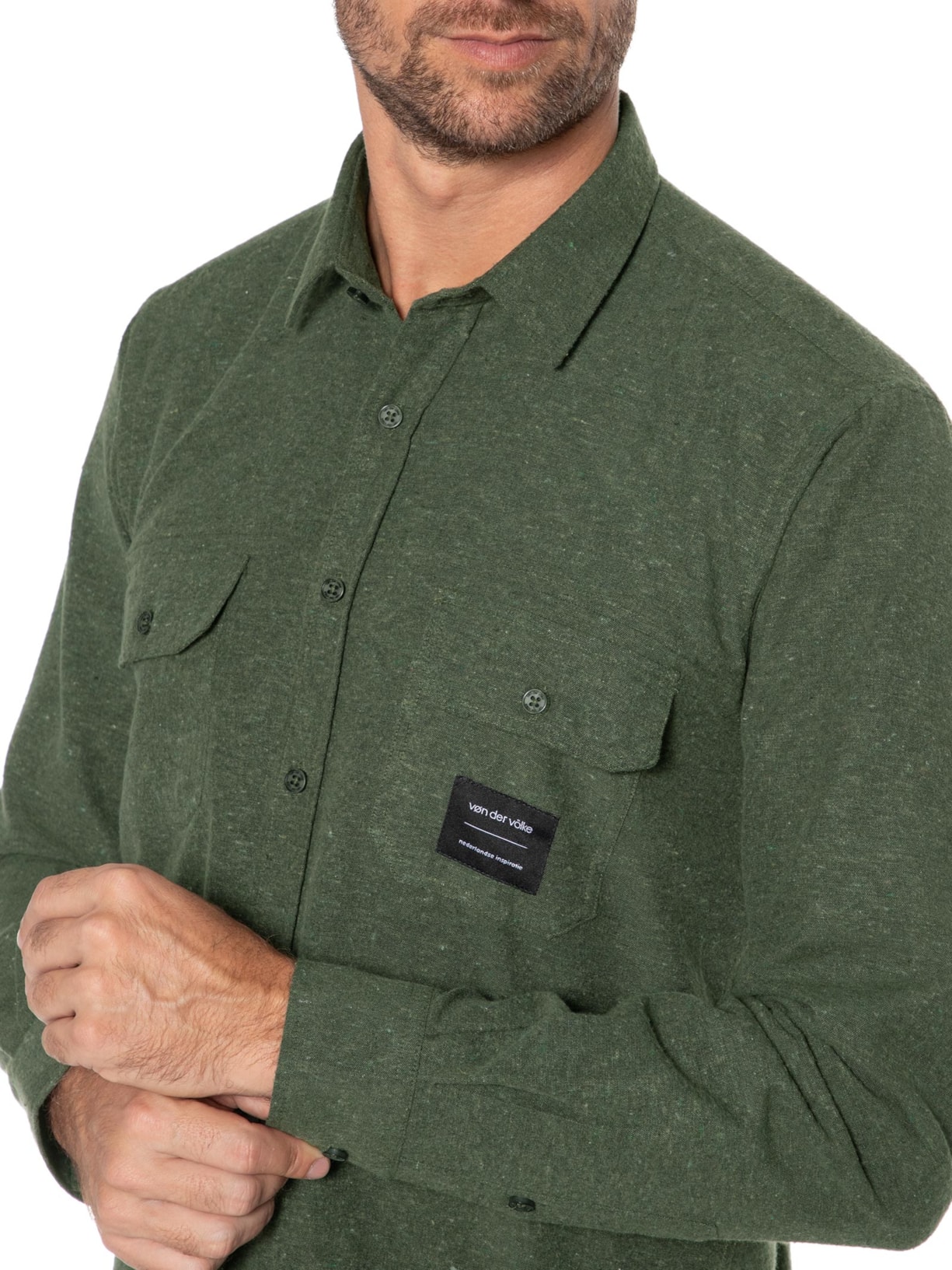 Camisa Masculina Flanela Mark Verde Von Der Volke