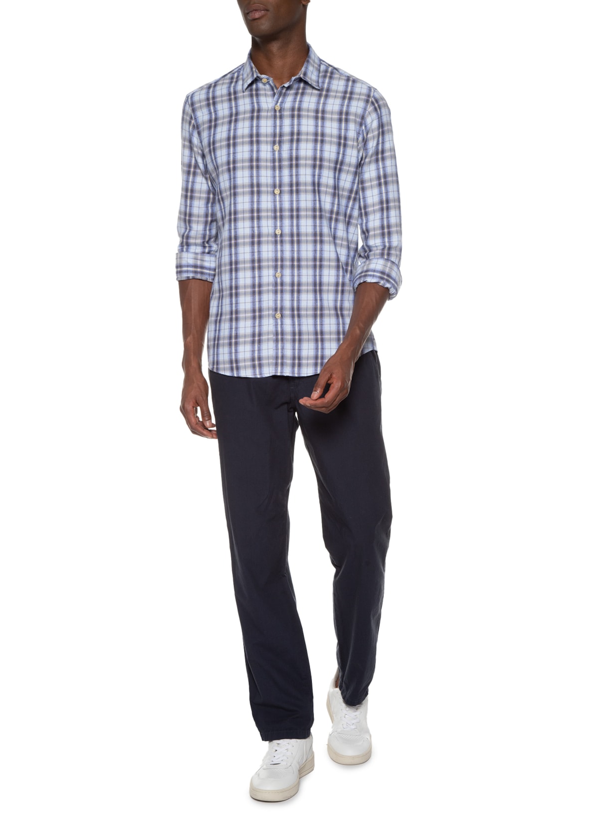 Camisa Masculina Flanela Marseille Azul Pineapple