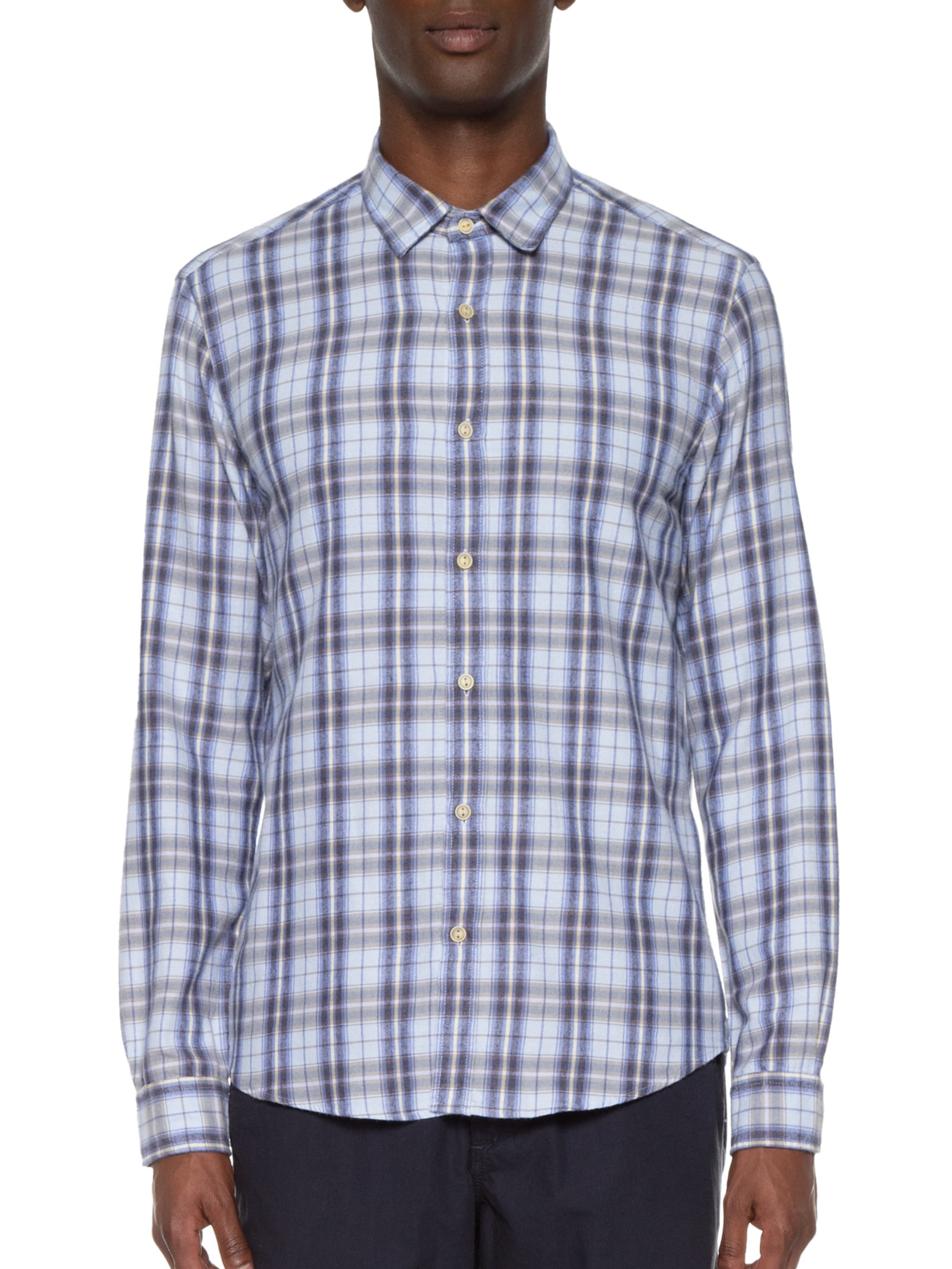 Camisa Masculina Flanela Marseille Azul Pineapple